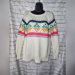 American Eagle Outfitters Crew Neck Snowflake‎ Christmas Sweater Size Small